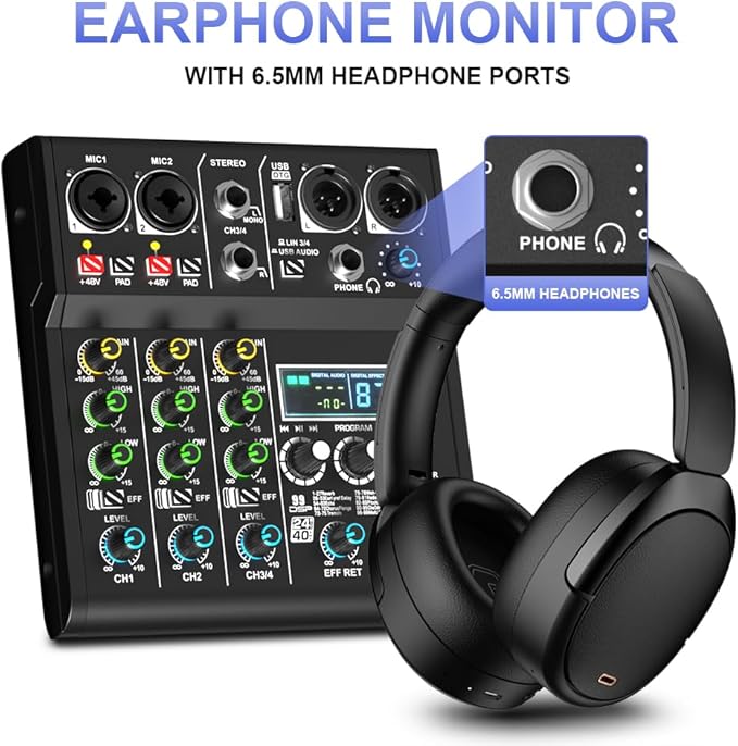 mw-4 black 4Channel Audio Mixer - Image 5