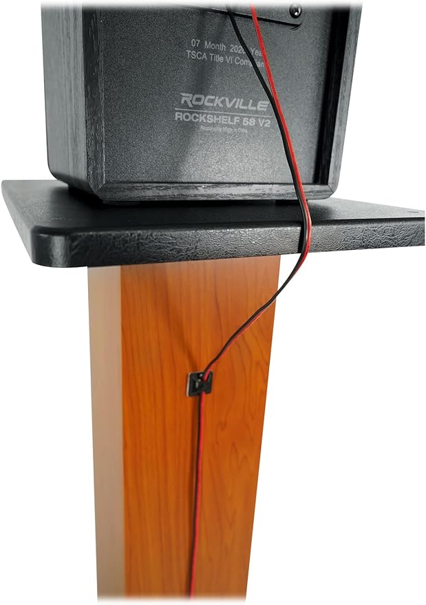 Rockville Pair SS28C 28" Speaker Stands, 100Lbs Capacity, Solid MDF Wood - Image 3