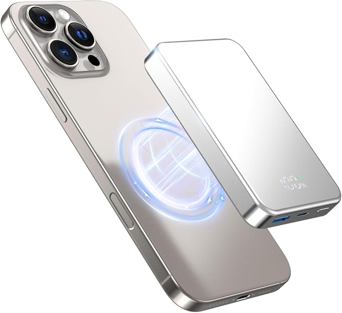 for Magsafe Portable Charger, Aluminum Alloy Small 10000mAh 20W PD Magnetic by Unknown