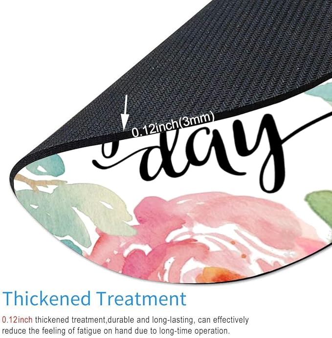 Mouse Pad, Inspirational Quote Floral Mouse Pad, Quote Great Day Mouse Pad - Image 3