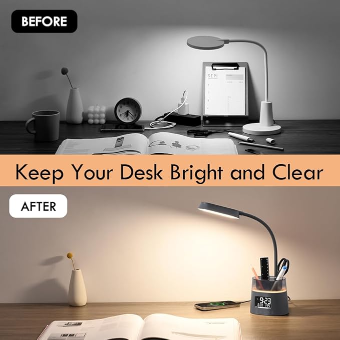 WILIT LED Desk Lamp for College Dorm Room Essentials, Students Study Lamp - Image 6