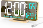 KOSUMOSU Dual Alarm Clock 6.7in Gold Desk Clock by KOSUMOSUTECHNOLOGY
