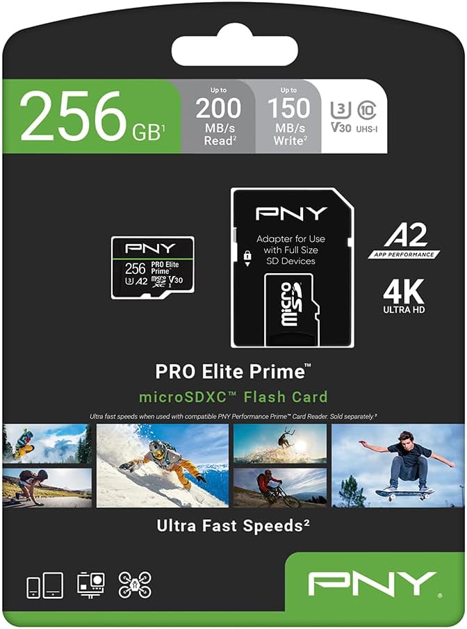 PNY 256GB PRO Elite Prime™ C10 U3 V30 A2 microSDXC Flash Memory Card – - Image 8