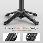 Mini Magnetic Selfie Stick, 360° Rotation Carbon Fiber Cell Phone Tripod - Image 4