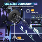 MAONO XLR/USB Dynamic Microphone, RGB Gaming Mic - Image 6