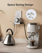 BN-LINK Timer Outlet with 2 Grounded Outlets, Mechanical Light Timers - Image 7
