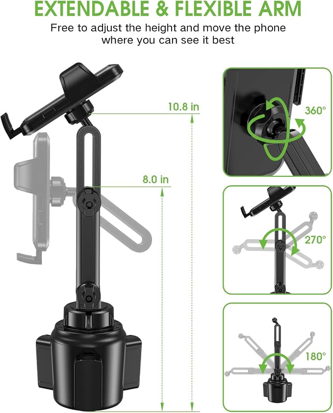 2025 Upgraded Cup Phone Holder for Car, Universal No Shaking Cup Holder Phone - Image 6