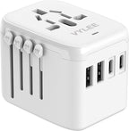 Universal International Power Travel Plug Adapter, 5 in 1 European Travel Plug by VYLEETechnology