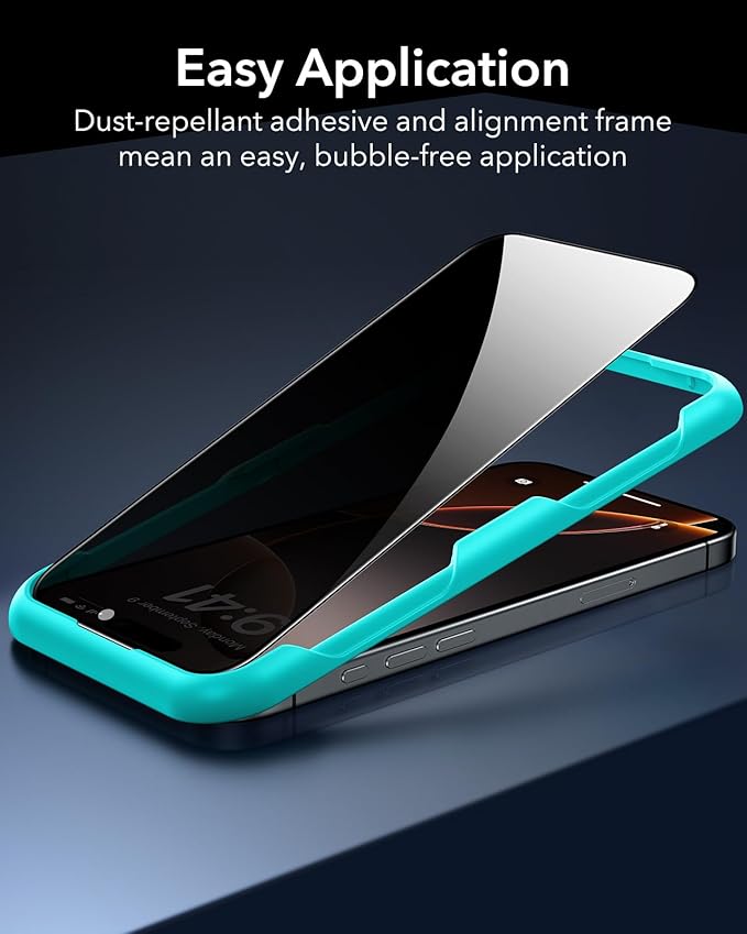 ESR 3 Pack for iPhone 16 Pro Privacy Screen Protector, Anti-spy Tempered-Glass - Image 4