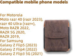 Universal Phone Holster Phone Pouch Case Belt Clip Belt Loops Card Slot Faux - Image 5