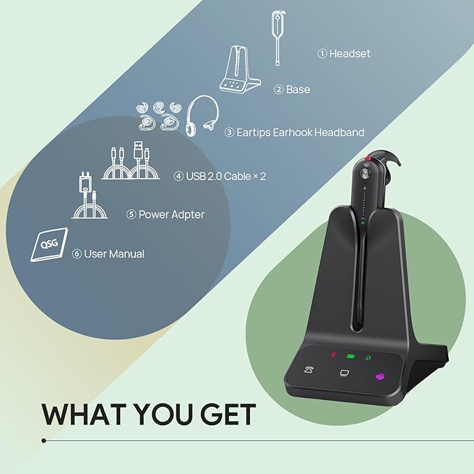 Yealink DECT Wireless Headset WH63 E2, Teams Certified, Single Ear Office - Image 8