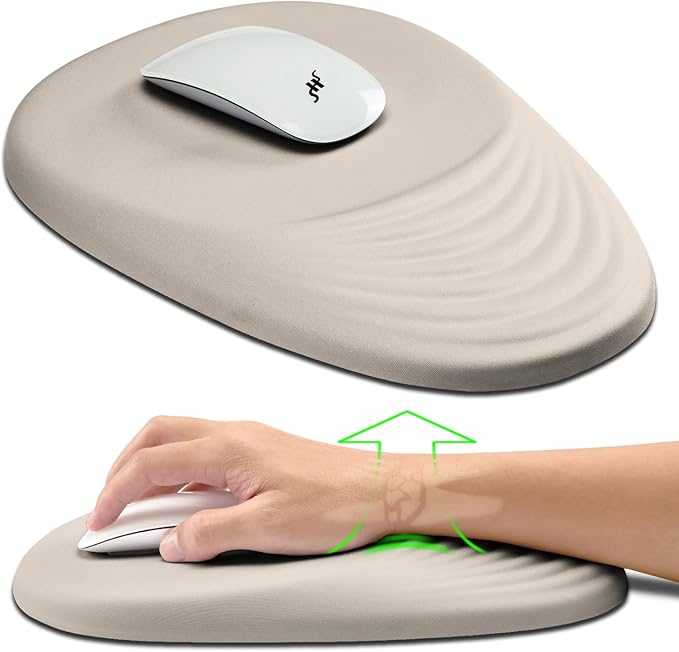 Hokafenle Ergonomic Mouse Pad Wrist Support, Terraced Slope Carpal Tunnel Wrist by Hokafenle