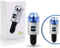 Car Air Purifier 3in1 Premium Stainless Steel Air Filter Ionizer w/Dual USB by Unknown
