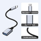 USB C to USB 3.0 Adapter, Type C Male to USB Female OTG Cable Thunderbolt3 to - Image 8