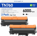 TN760 Black Toner Cartridge 2-Pack Compatible Replacement by KingKJInkToner