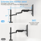 MOUNTUP 27 inch Extra Long Monitor Arm, Single Desk Mount - Image 2