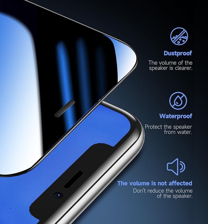 MAGIC JOHN 2 Pack for iPhone 11/iPhone XR 6.1 inch Privacy Glass Screen - Image 4