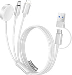 Temdan for Travel Vacation Essentials, 3 in 2 USB C Cable for Apple Watch by Temdan