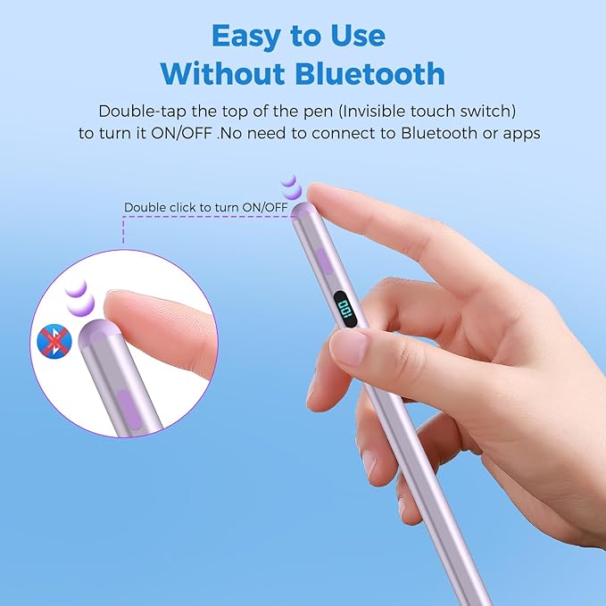iPad Pencil with Magnetic&5 Extra Tips, USB-C Faster Charge, Stylus Pen - Image 6