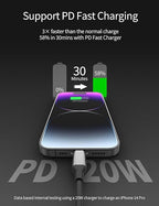 Coiled USB C to Lightning Cable 2 Pack, Retractable USB C iPhone Charger PD - Image 3