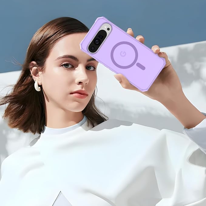 Magnetic for Google Pixel 9/Pixel 9 Pro Case, Shockproof Slim Translucent Matte - Image 7