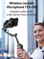 Gimbal Stabilizer for iPhone & Android, 3-Axis Phone Gimbal w/Wireless Lavalier - Image 3