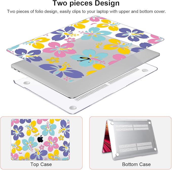 for MacBook Air 13 Inch Case 2021 2020 2019 2018, Pattern Plastic Hard Shell - Image 3