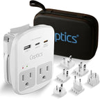 Ceptics 35W Universal Travel Adapter Kit – 2 USA sockets, 1x PD 35W USB-C and by Ceptics