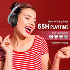 Wireless Bluetooth Headphones Over Ear 65H Playtime HiFi Stereo Headset - Image 3