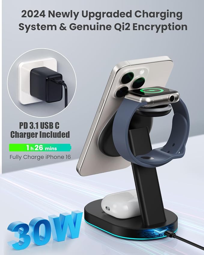 3 in 1 Wireless Charger Charging Station - Image 2