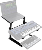 Rockville Rock2d2 Adjustable Dual Shelf DJ Controller Midi Keyboard Laptop Stand - Image 6