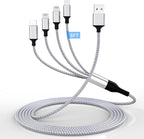 iPhone Charging Cable 1.8M/6Ft Multi 4 in 1 USB Universal Fast Charging Cord by MTAKYI