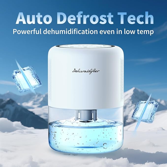 44oz Small Dehumidifier for Home, Auto-Off Quiet Portable Dehumidifier - Image 7