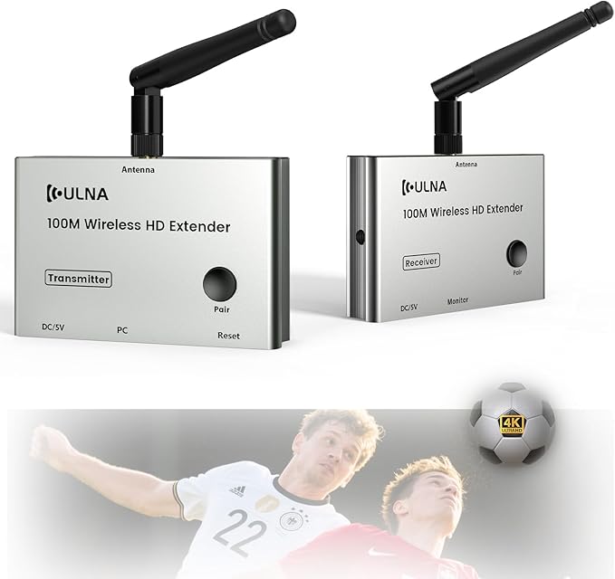 Wireless HDMI Transmitter and Receiver 4K, ULNA 328FT/100M Wireless HDMI by ULNA