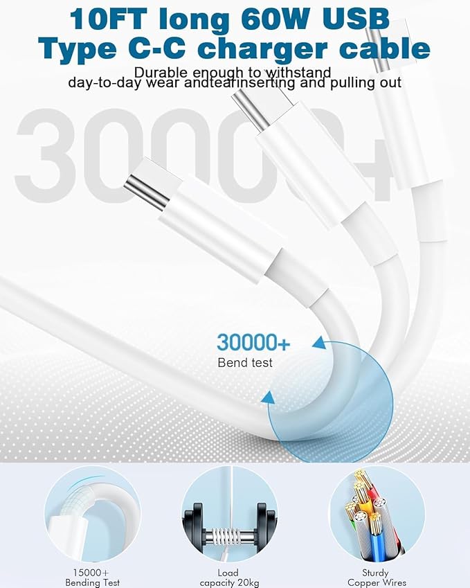 10FT Apple iPhone 16 Charger - Image 5