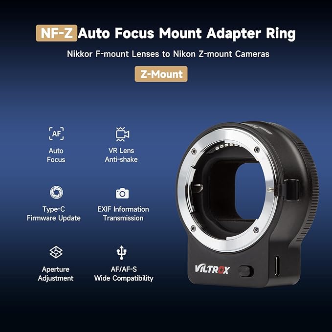 VILTROX NF-Z FTZ Lens Adapter Auto Focus Ring Mount Adapter Lens Converter - Image 2