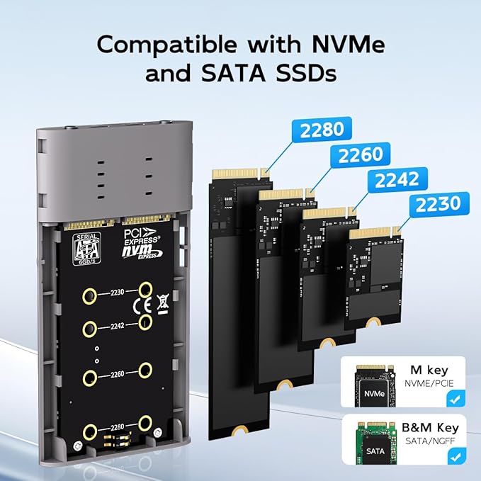 MAIWO Dual-Bay M.2 SSD Enclosure Cloner - Image 4