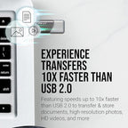 PNY 256GB Turbo Attaché 3 USB 3.0 Flash Drive 3-Pack – Grey, P-FD256X3TBOP-MP - Image 9