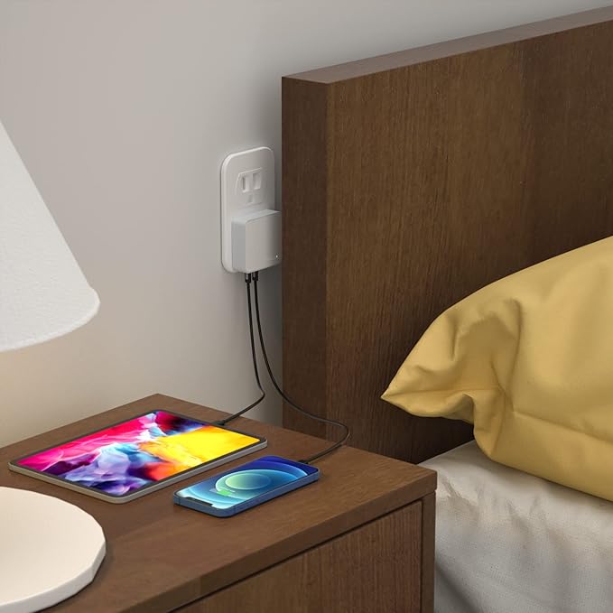 Nekmit USB C Charger, Thin Flat 52W 4-Port Fast Wall Charger - Image 5
