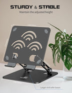 Adjustable Tablet Stand for Desk, Premium Aluminum Holder for iPads, and All - Image 4