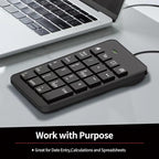 Wired Number Pad, USB Numpad 23 Key Numeric Keypad Financial Accounting - Image 2