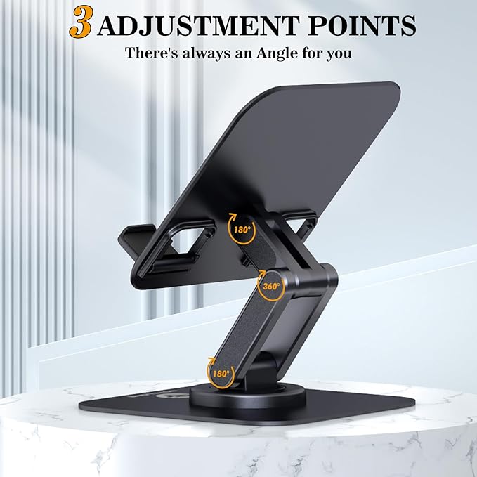 OCYCLONE for iPad Stand for Desk, 360 Rotating Adjustable Portable Monitor - Image 4