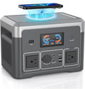 Portable Power Station, 384Wh LiFePO4 Battery Backup, 600W Solar Generator by Akiisolo-----STAYPOWEREDSTAYCONNECTED