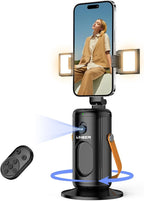 P08 Auto Face Tracking Phone Holder, No APP, 360°Rotation Phone Tracking Gimbal by Linber
