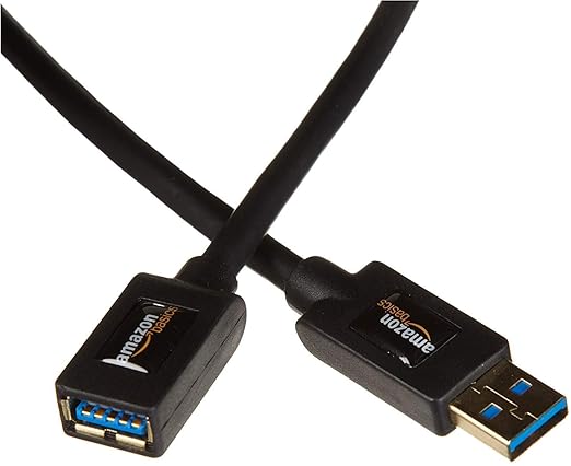 Amazon Basics USB-A 3.0 Extension Cable, 4.8Gbps High-Speed, Male to Female by AmazonBasics