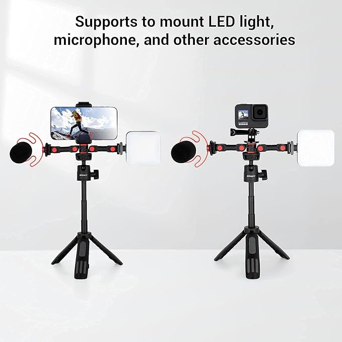 Dual Cold Shoe Mount by SmallRig, Extension Bar Universal Cold Shoe Adapter - Image 6