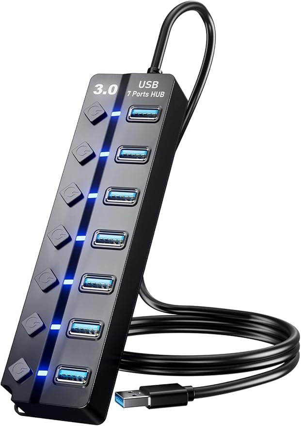 Eanetf USB 3.0 Hub, 7-Port by Eanetf