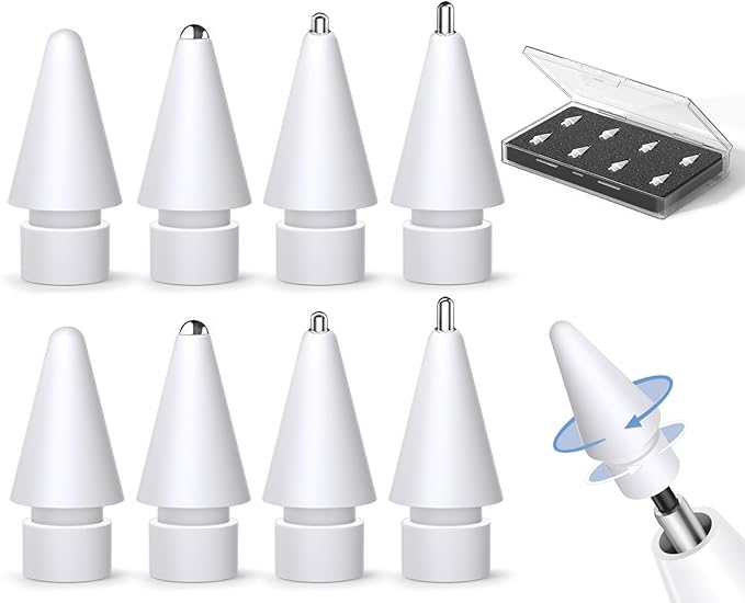 Inesore 8 Pack for Apple Pencil Tips Replacement Accessories, Compatible by Inesore