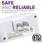 Fosmon 7 Day Digital Timers for Electrical Outlets, Indoor Plug-in Light Timers - Image 7