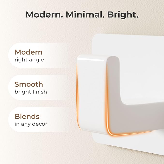 White Wall Mounted Coat Rack - Image 4